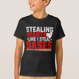 Camiseta Roubando Corações Como Eu Roubo Bases Beisebol