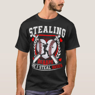 Camiseta Roubando Corações Como Roubo Bases Beisebol
