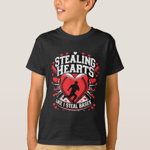 Camiseta Roubando Corações Como Roubo Bases, Beisebol Engra