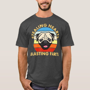 Camiseta Roubando Corações e Farinhas Explosivas Cão Engraç
