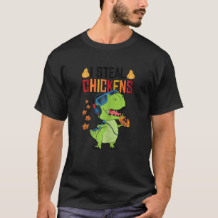 Camiseta Roubar Galinhas Dinossauro Dia de Ação de Graças C