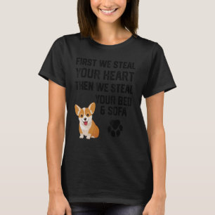 Camiseta Roube Seu Coração Roube Sua Cama e Sofá cachorro c
