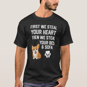 Camiseta Roube Seu Coração Roube Sua Cama e Sofá cachorro c