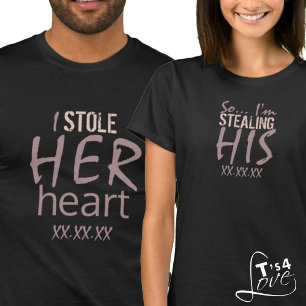 Camiseta Roubei o coração dela e estou roubando