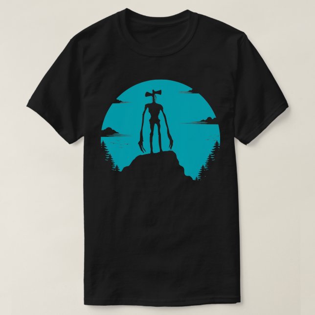 Camiseta Roubo de Cabeça de Siren assustador para Crianças  (Frente do Design)