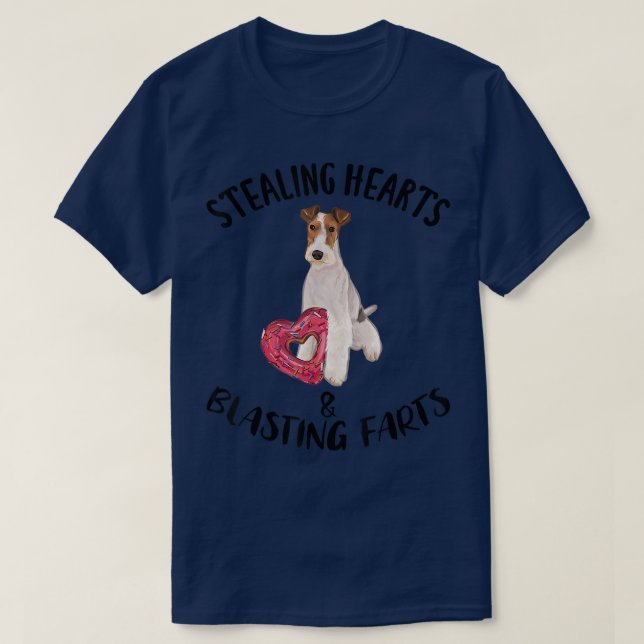 Camiseta Roubo De Corações Explosivos Fio De Terrier Val (Frente do Design)
