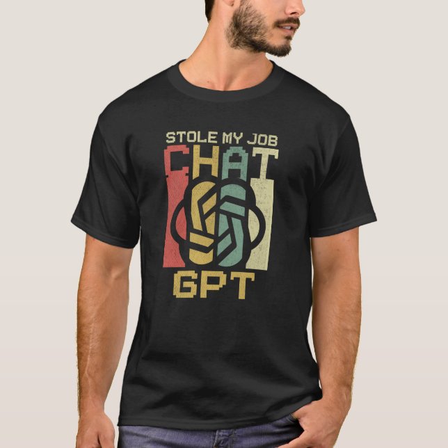 Camiseta Roubou meu trabalho Chat GPT (Frente)