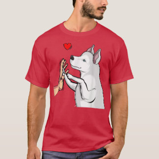 Camiseta Rouco Branco Ama Cachorro Bonito Mãe Meninas
