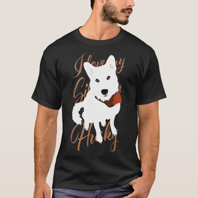 Camiseta Rouco Branco Olhos Castanhos Neve Cão (Frente)