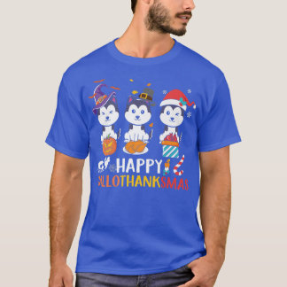 Camiseta Rouco Cachorro Feliz HalloThanksmas Fall Autumn Ha