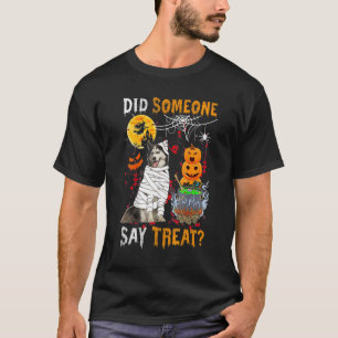 Camiseta Rouco Cachorro Halloween Alguém Disse Tratar