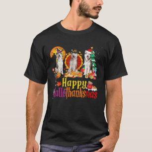 Camiseta Rouco Cachorro Halloween Feliz Natal Hallotha