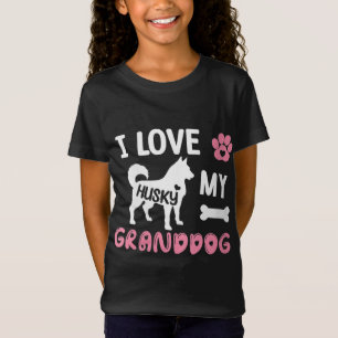 Camiseta Rouco Cachorro Vovó Oferece Eu Amo Meu Avô Rouco D