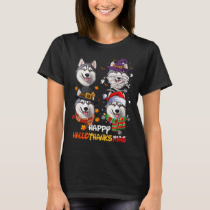 Camiseta Rouco Cão Hallothanksmas Halloween Dia de Ação de 