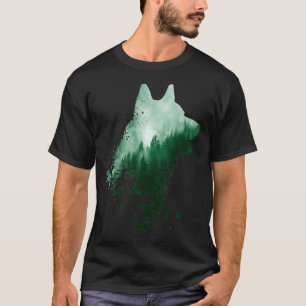 Camiseta Rouco Cão Silhueta Rouco Americano Hus Siberiano