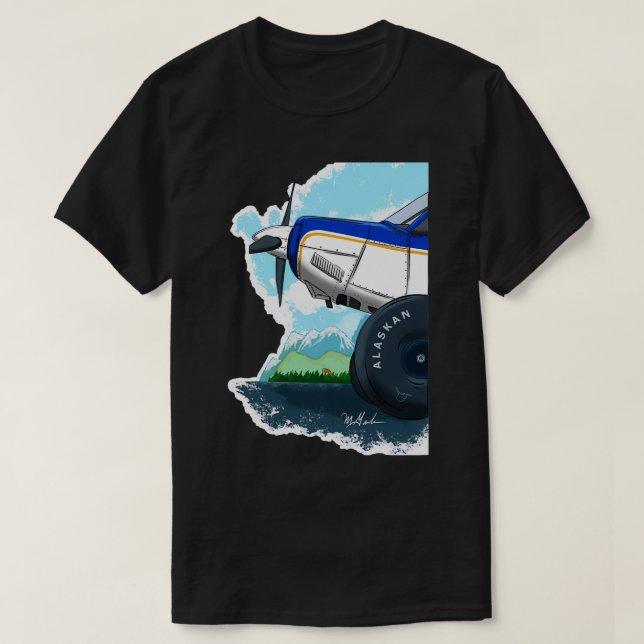 Camiseta Rouco de avião na frente de Valdez Alaska Stol (Frente do Design)