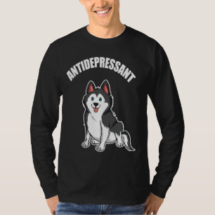 Camiseta Rouco É O Meu Antirdepressivo Husky Siberiano