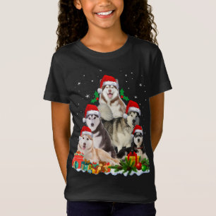 Camiseta Rouco Engraçado Cachorro Árvore de Natal Bonito Xm