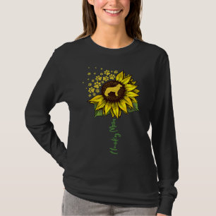 Camiseta Rouco Mãe Sunflower Siberian Hussein Cachorro Mãe 