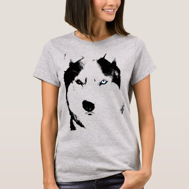 Camiseta rouco Malamute Rouco Cão Orgânico Cão-de- (Frente)