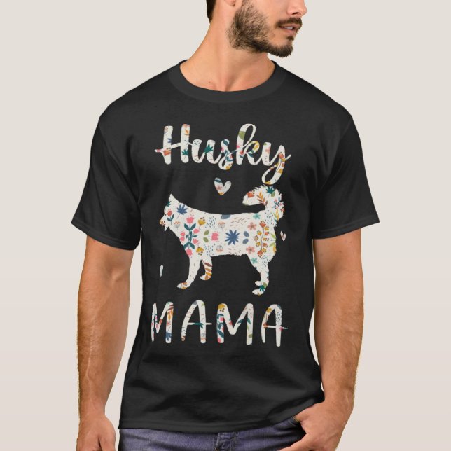 Camiseta Rouco Mama Floral Cachorro Mãe Amor (Frente)
