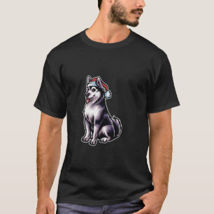 Camiseta Rouco Papai Noel Que Feliz Cão De Natal X Mas Do