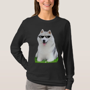 Camiseta Rouco Thug Life Siberian Husky Rouco Engraçado