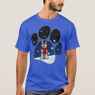 Camiseta Rouco Winter Snow Paw Dogs Natal
