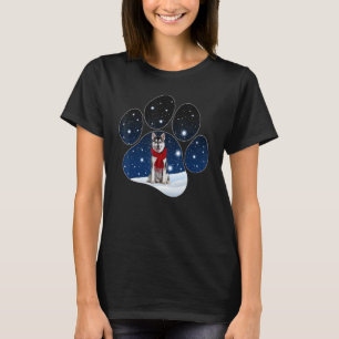 Camiseta Rouco Winter Snow Paw Dogs Natal