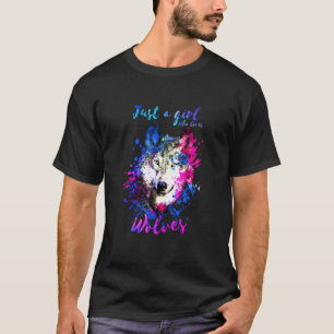 Camiseta Roucos Lobos Wolf Splash Painting Watercolor