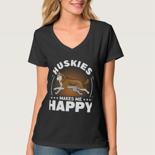 Camiseta Roucos Me Torna Um Cão Feliz (Frente)