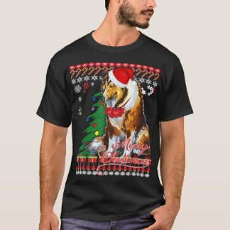 Camiseta Rough Collie Christmas Sweater