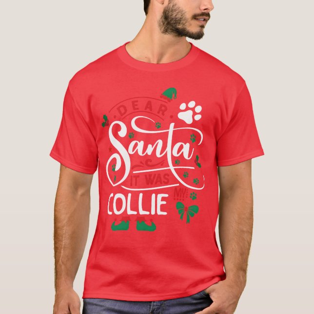 Camiseta Rough Collie Dog Christmas Dog Foca amigos vinta (Frente)