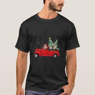 Camiseta Rough Collie Dog Driving Xmas Truck Christmas Tree