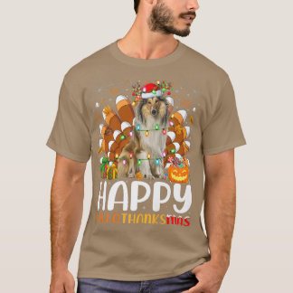 Camiseta Rough Collie Dog Halloween Christmas Halloth