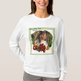 Camiseta Rough Collie Natal Gifts