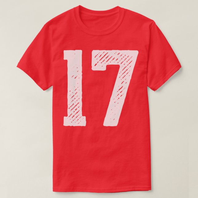 Camiseta Rough Number 17 1 (Frente do Design)