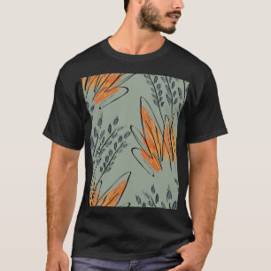 Camiseta Rough Sketch Grass Ethnic Design