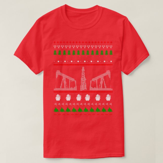 Camiseta Roughnecs Felizes Feriados Felizes de Natal Feios (Frente do Design)