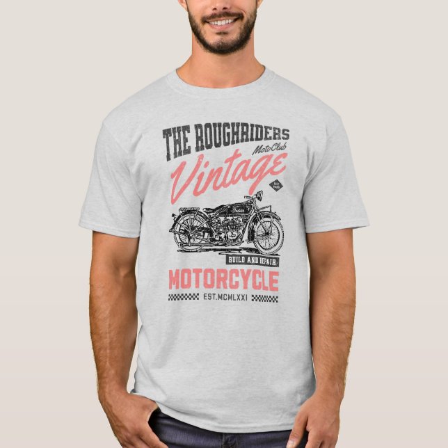 Camiseta Roughriders Motorcycle Club T-Shirt (Frente)