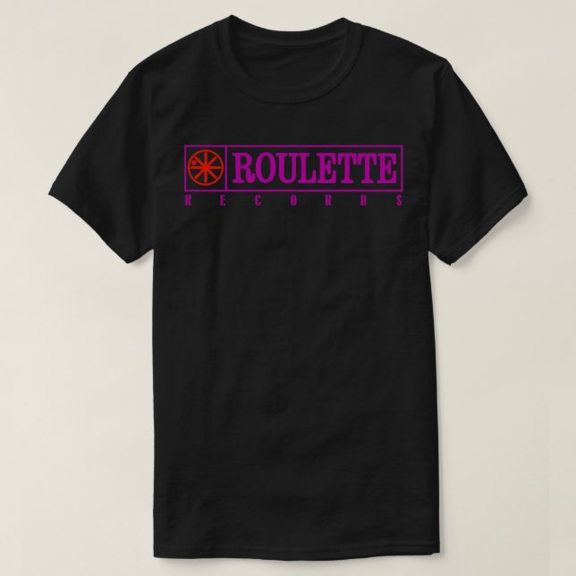 Camiseta ROULETTE GRAVA Vintage Defunct Music Label (Frente do Design)