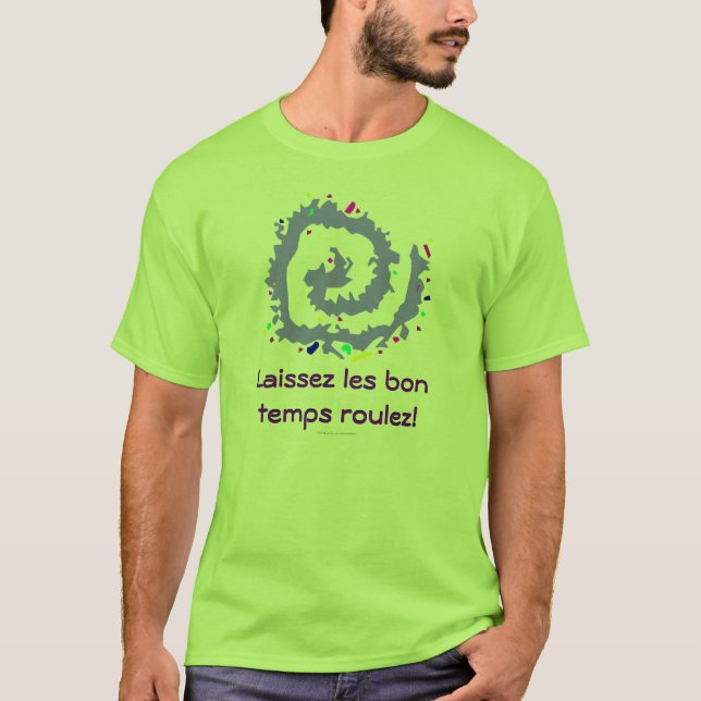 Camiseta Roulez dos temps do bon dos les de Laissez! (Frente)
