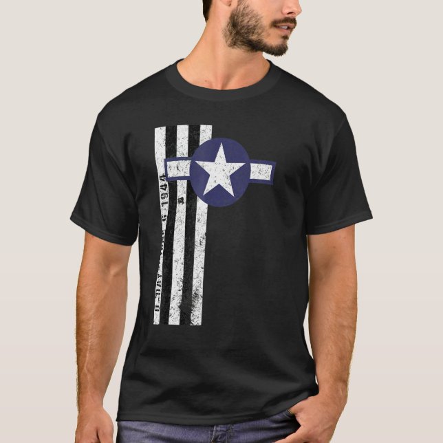Camiseta Roundel da Força Aérea em Strips de Invasão Norman (Frente)