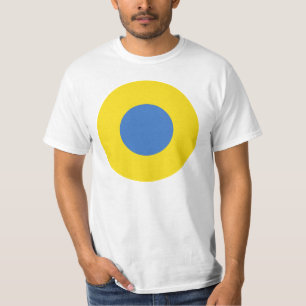 Camiseta Roundel da Força Aérea Ucraniana, Grande IMPRESSÃO