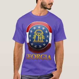 Camiseta Roundel de Bandeira do Estado da Geórgia