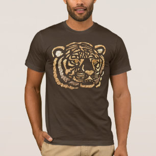 Camiseta ROUPA africano do motivo do tigre