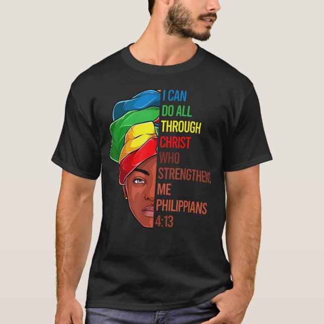 Camiseta Roupa Afro-Americano Jesus Negro Cristão Wom (Frente)