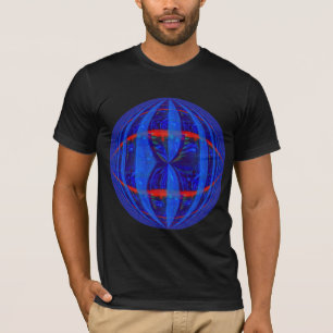 Camiseta roupa americana Orb Dark Blue Round