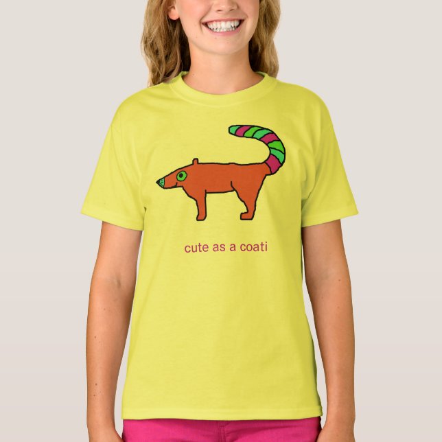 Camiseta roupa "Bonita como Coati" (Frente)