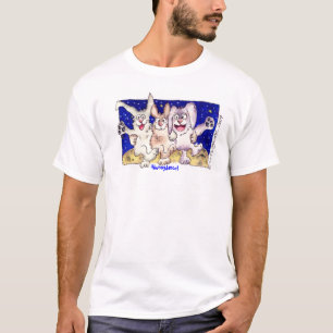 Camiseta Roupa bonito dos coelhos da lua do coelho dos